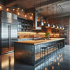 Industrial-Style Custom Modular Kitchen Cabinet System