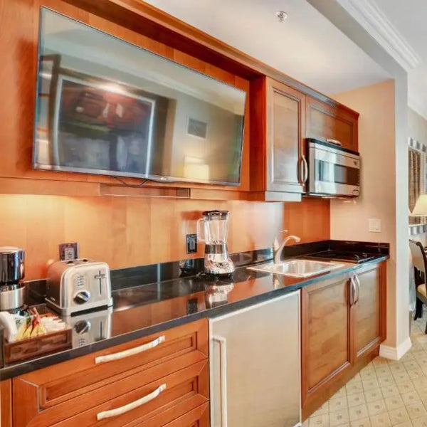 Compact Hotel Mini Kitchen Cabinet Set - View 3