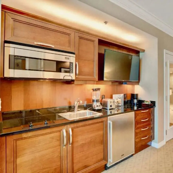 Compact Hotel Mini Kitchen Cabinet Set - View 4