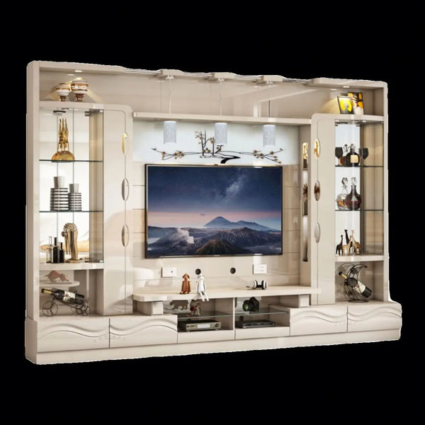 Luxury LED TV Wall Unit and Entertainment Center - View 2