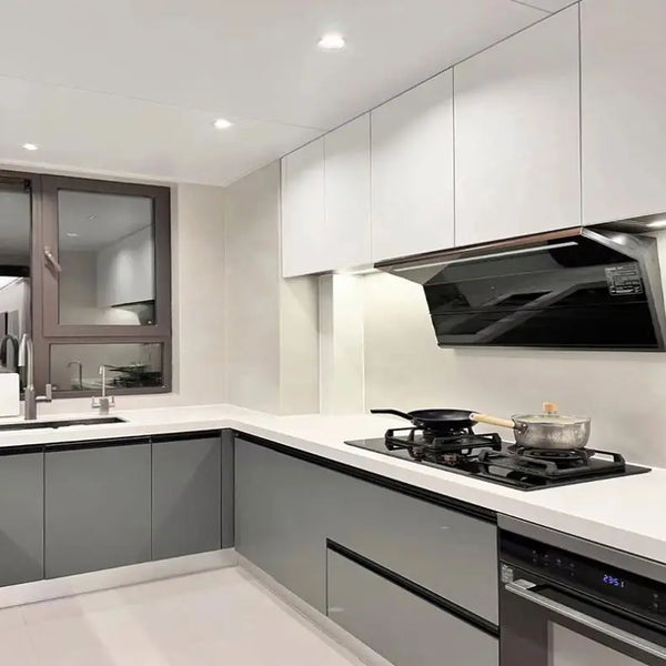 Luxury Modular Kitchen with Built-In Coffee Station - View 4