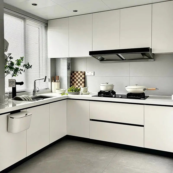 Luxury Modular Kitchen with Built-In Coffee Station - View 3