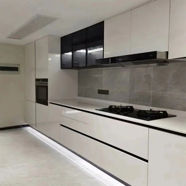 Luxury Modular Kitchen with Built-In Coffee Station - View 5