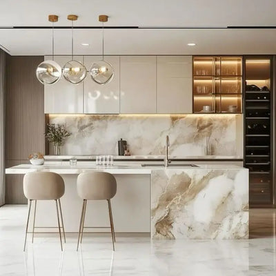 Luxury Flat-Panel Custom Modular Kitchen - View 3