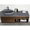 Wood Veneer Bathroom Vanity with LED Mirror