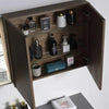 Wood Veneer Bathroom Vanity with LED Mirror - View 5