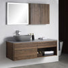 Wood Veneer Bathroom Vanity with LED Mirror - View 2