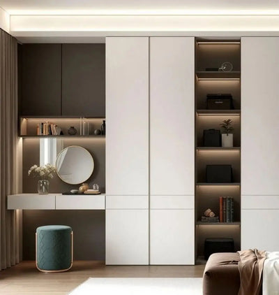 Modern Dressing Table and Bedside Storage Set - View 3