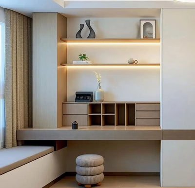 Modern Dressing Table and Bedside Storage Set - View 2