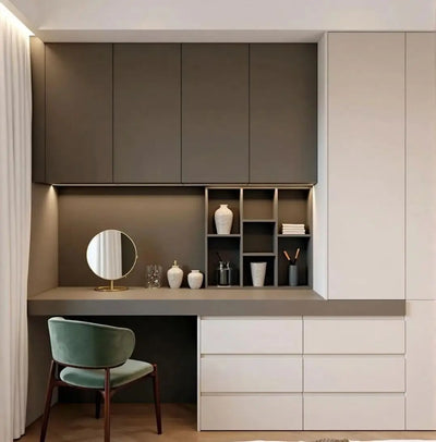 Modern Dressing Table and Bedside Storage Set