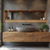 Gray Bathroom Vanity with LED Mirror - View 4