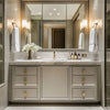 Gray Bathroom Vanity with LED Mirror
