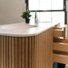 Modern Wall-Mounted Solid Wood Bathroom Vanity
