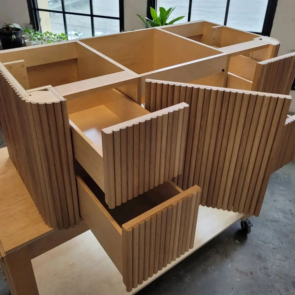 Modern Wall-Mounted Solid Wood Bathroom Vanity - View 5