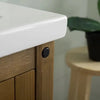 Floor-Standing Solid Wood Bathroom Vanity with LED Mirror - View 6