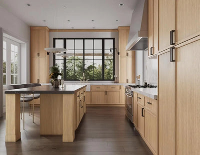 RTA White Oak Slim Shaker Kitchen Cabinets - View 2