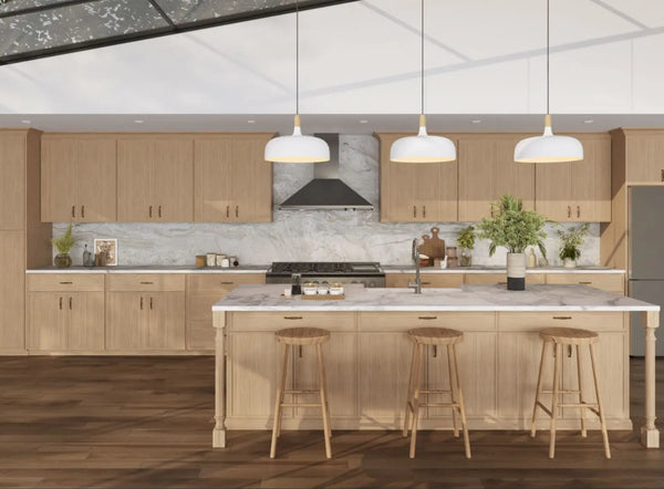 RTA White Oak Slim Shaker Kitchen Cabinets - View 3