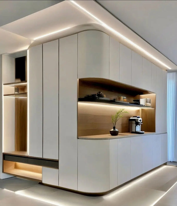 Arched Wood Sideboard and Hallway Cabinet - View 6
