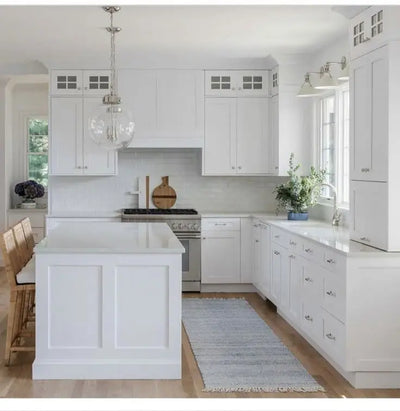 Ready-to-Assemble White Shaker Kitchen Cabinet Set