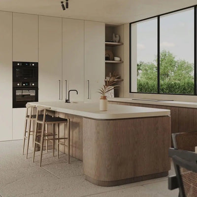 White Oak Veneer Shaker Base Kitchen Cabinet - View 5
