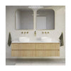 Double-Sink Wall-Mounted Bathroom Vanity