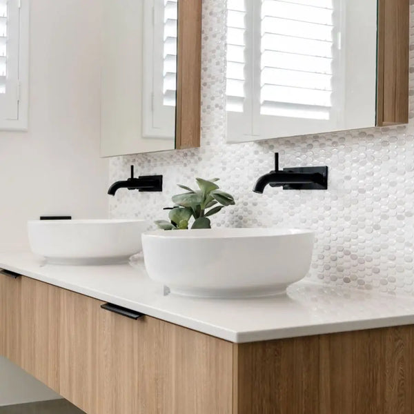 Double-Sink Wall-Mounted Bathroom Vanity - View 4
