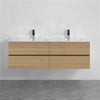 Double-Sink Wall-Mounted Bathroom Vanity - View 2