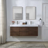 Double-Sink Wall-Mounted Bathroom Vanity - View 3